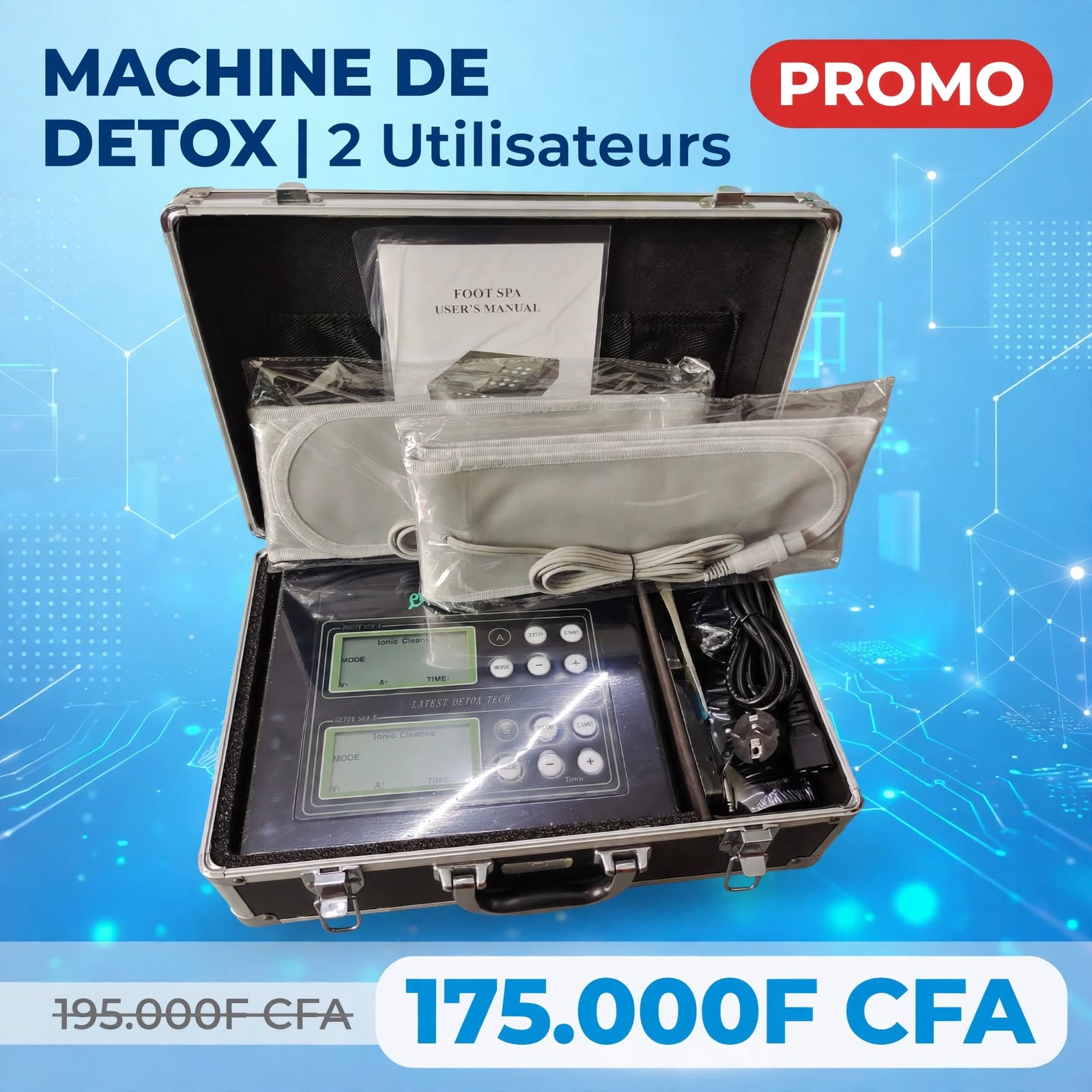 Appareil et Machine de Détoxification ionique pour 2 personnes